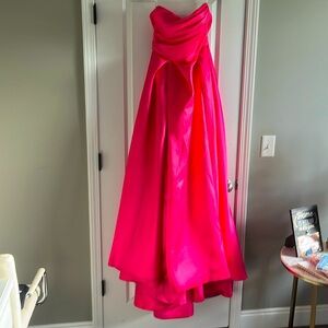 Beautiful watermelon pink strapless prom dress. Size 4